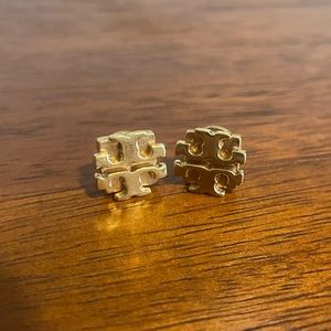 Tory Burch Gold Logo Earrings